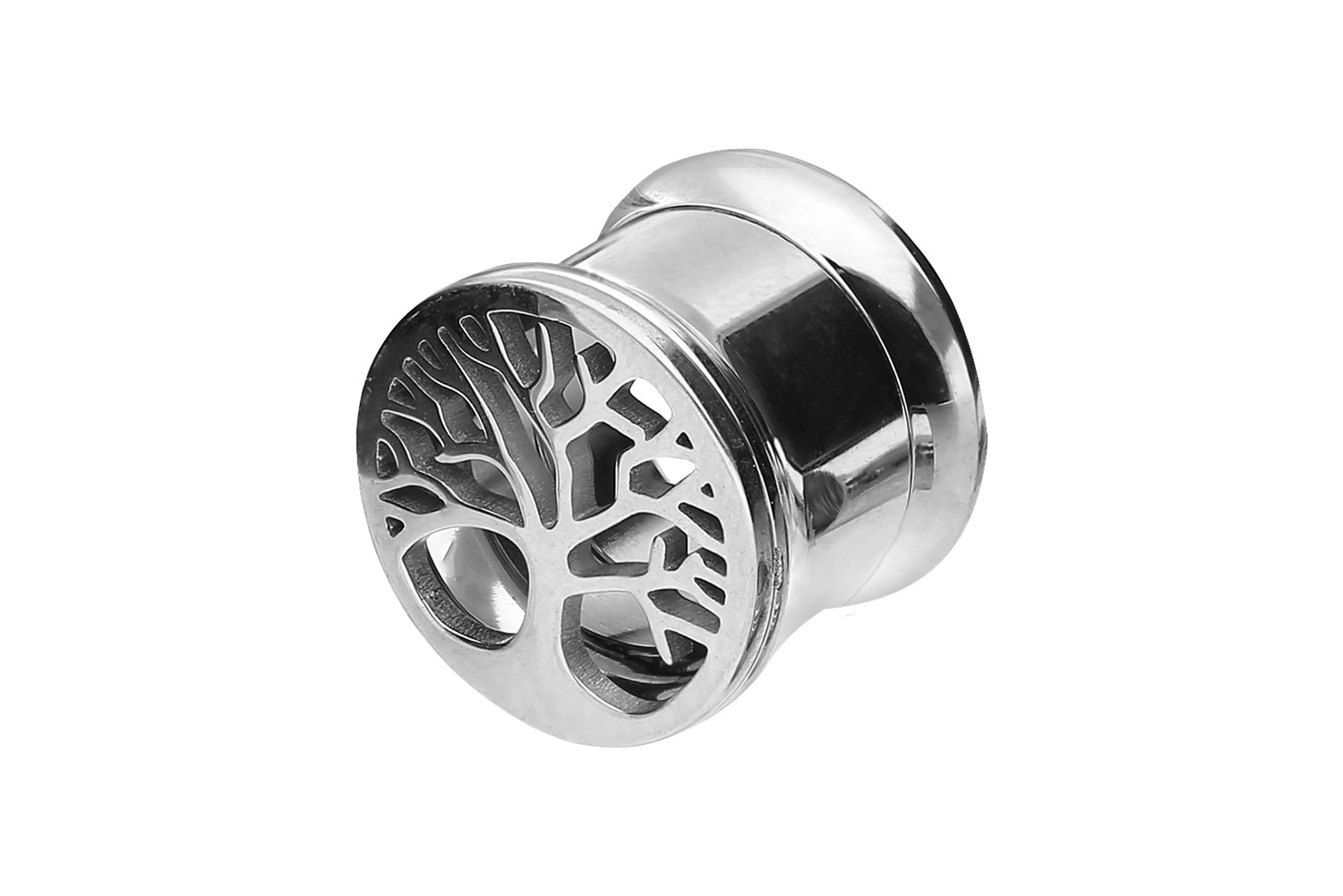 Chirurgenstahl Double Flared Tunnel LEBENSBAUM ++SALE++ von Piercingline